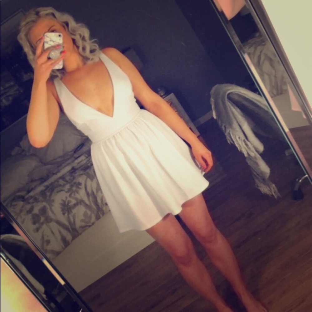 White mini dress